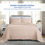 Lightweight Cotton Bedspread Sets 3-Piece Celtic Circle Jacquard Matelassé