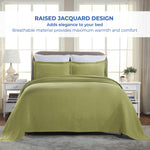 Lightweight Cotton Bedspread Sets 3-Piece Celtic Circle Jacquard Matelassé
