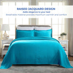 Lightweight Cotton Bedspread Sets 3-Piece Celtic Circle Jacquard Matelassé