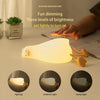 Benson Lying Flat Duck Night Light, LED Squishy Duck Lamp, Cute Light up Duck, Silicone Dimmable Nursery Nightlight, Rechargeable Bedside Touch Lamp for Breastfeeding, Finn the Duck.