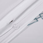 100% Cotton Chain Links Embroidered Duvet Cover Set