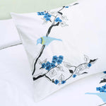 100% Cotton Cherry Garden Embroidered Duvet Cover Set