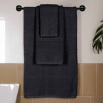 Superior Chevron Zero Twist Cotton Jacuqard 3 Piece Towel Set