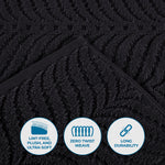 Superior Chevron Zero Twist Cotton Jacuqard 3 Piece Towel Set