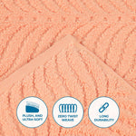 Superior Chevron Zero Twist Solid Jacquard Cotton 9 Piece Towel Set