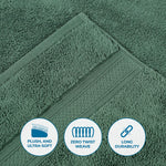6 Piece Towel Set Zero Twist Cotton Chevron Jacquard Towels