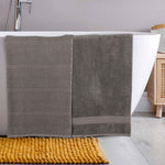 Chevron Zero Twist Solid Jacquard Cotton Bath Sheet Set of 2