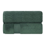 Chevron Zero Twist Solid Jacquard Cotton Bath Sheet Set of 2