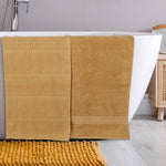 Chevron Zero Twist Solid Jacquard Cotton Bath Sheet Set of 2