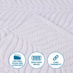 Superior Chevron Zero Twist Solid Jacquard Cotton Washcloth Set of 12