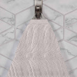 Superior Chevron Zero Twist Solid Jacquard Cotton Washcloth Set of 12