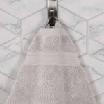 Superior Chevron Zero Twist Solid Jacquard Cotton Washcloth Set of 12