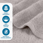 Superior Chevron Zero Twist Solid Jacquard Cotton Washcloth Set of 12