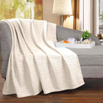 100% Cotton Woven Blanket – Clara Jacquard - All-Season Comfort