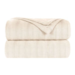 100% Cotton Woven Blanket – Clara Jacquard - All-Season Comfort