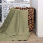 100% Cotton Woven Blanket – Clara Jacquard - All-Season Comfort