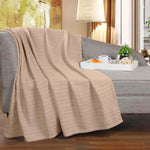 100% Cotton Woven Blanket – Clara Jacquard - All-Season Comfort