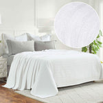 100% Cotton Woven Blanket – Clara Jacquard - All-Season Comfort