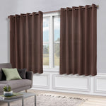 Classic Modern Solid Room Darkening Blackout Curtain Panels, Set of 2