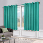 Classic Modern Solid Room Darkening Blackout Curtain Panels, Set of 2
