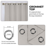 Classic Modern Solid Room Darkening Blackout Curtain Panels, Set of 2