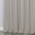 Classic Modern Solid Room Darkening Blackout Curtain Panels, Set of 2