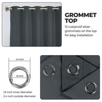Classic Modern Solid Room Darkening Blackout Curtain Panels, Set of 2