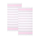 Coastal Resort Stripe Fouta Cotton Beach Towel Set of 2 Piece