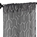 Cormac Printed Geometric Trellis Sheer Curtain Set of 2 Panels