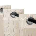 Cormac Printed Geometric Trellis Sheer Curtain Set of 2 Panels
