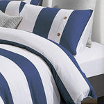 100% Cotton Nautical Stripe Duvet Cover Set