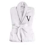 Cotton Embroidered Bathrobe Adults Unisex Bath Robe for Men and Women