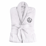 Cotton Embroidered Bathrobe Adults Unisex Bath Robe for Men and Women