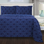 100% Cotton Flannel Trellis Pattern Duvet Cover Set