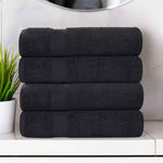 4 Piece Cotton Bath Towel Set Highly Absorbent Quick Dry Eco Friendly