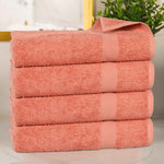 4 Piece Cotton Bath Towel Set Highly Absorbent Quick Dry Eco Friendly