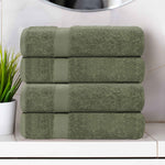 4 Piece Cotton Bath Towel Set Highly Absorbent Quick Dry Eco Friendly