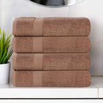 4 Piece Cotton Bath Towel Set Highly Absorbent Quick Dry Eco Friendly