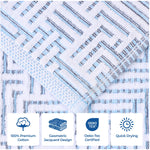 Superior Cotton Modern Geometric Jacquard Plush 3 Piece Towel Set