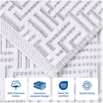 Superior Cotton Modern Geometric Jacquard Plush 8 Piece Towel Set