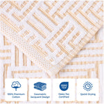 Cotton Modern Geometric Jacquard Plush Absorbent 9 Piece Towel Set