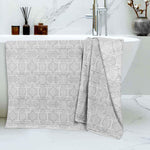 Superior Cotton Modern Geometric Jacquard Plush Bath Sheet Set of 2