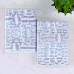 Superior Cotton Modern Geometric Jacquard Plush Bath Sheet Set of 2