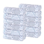 Cotton Geometric Jacquard Face Towel Set 12-Piece - Jasper