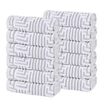 Cotton Geometric Jacquard Face Towel Set 12-Piece - Jasper