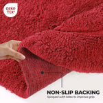 Superior Cotton Non Slip Oval 2 Piece Bath Rug Set