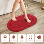 Superior Cotton Non Slip Oval 2 Piece Bath Rug Set