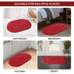 Superior Cotton Non Slip Oval 2 Piece Bath Rug Set