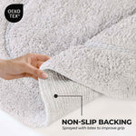 Superior Cotton Non Slip Oval 2 Piece Bath Rug Set