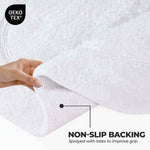 Superior Cotton Non Slip Oval 2 Piece Bath Rug Set
